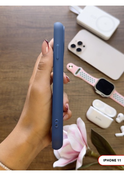 Apple iPhone 11 Uyumlu Kamera Korumalı Darbeye Dayanıklı Renk Atmayan Keep Silikon Kılıf Lacivert