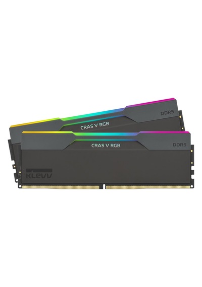Klevv Cras V Rgb 128gb 2x64gb 6000mhz Cl32 Intel Xmp 3.0 Amd Expo Ddr5 Obsidian Black Ram Kd5cgub80-60a320g