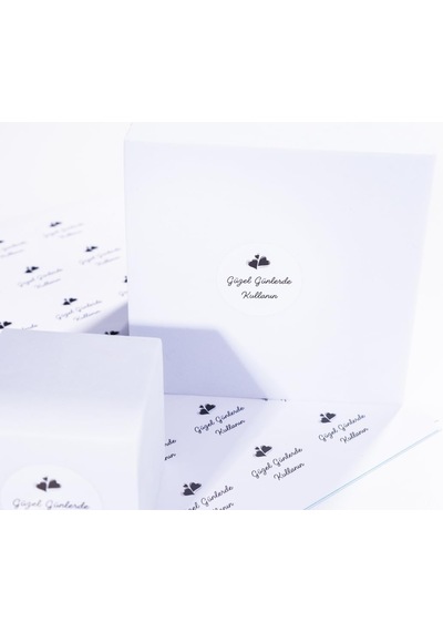 Güzel Günlerde Kullanın, Yazılı Sticker Seti, Kalpli, 525 Adet