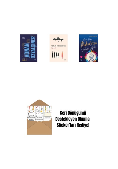 Adnan Özyalçıner - Toplu Öyküler Ciltli + Yağmurda + Büyük Önder Atatürk Ten Çocuklara Öyküler + Okuma Sticker'ları