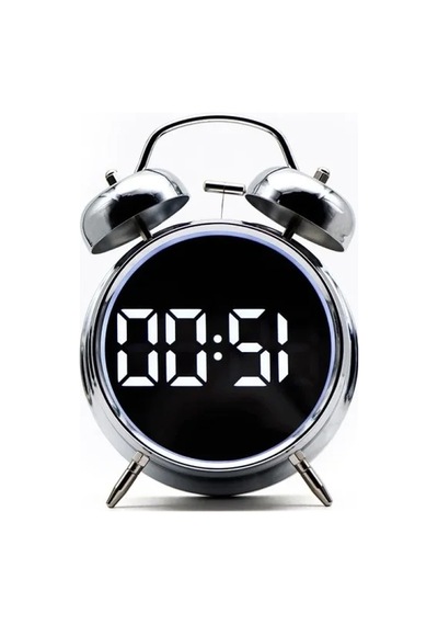 Çift Alarm Fonksiyonlu Led Ekranlı Masa Saati 07 Beyaz
