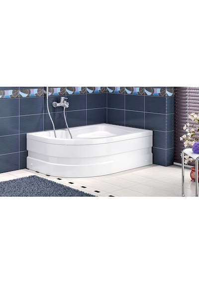 Shower 80X120 Ferısya Asimetrik Oval Mini Küvet