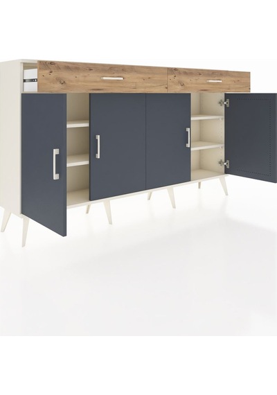 Arges Konsol 4 Raflı 2 Çekmeceli 4 Kapaklı 176x30x99 Aytaşı-antra Aytaşı-antrasit/çam Arges Konsol 4 Raflı 2 Çekmeceli 4 Kapaklı 176x30x99 Aytaşı-antra Aytaşı-antrasit/çam