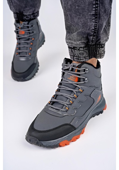 Muggo İzland Unisex Garantili Trekking Outdoor Bağcıklı Yandan Fermuarlı Kışlık Bot 001