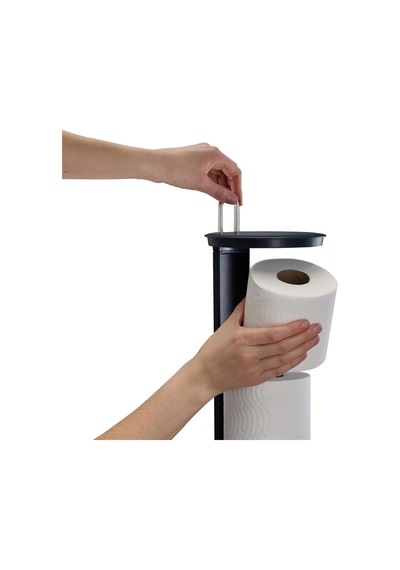Joseph Joseph Easystore Luxe Paslanmaz Çelik Gizli Tuvalet Kağıdı Tutacağı, Kapaklı Stand, 3 Ruloya Kadar Hods Diğer