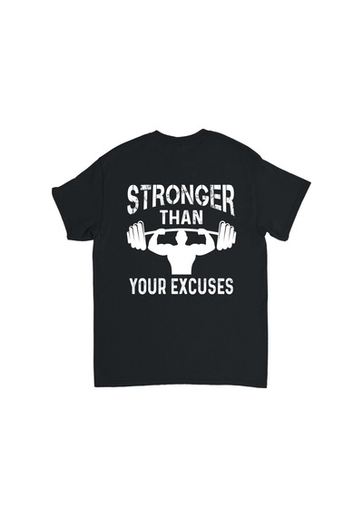 Paybuy Erkek Fitness Motivasyon Baskılı Tişört Halter Dumbbell Grafik Ta Siyah