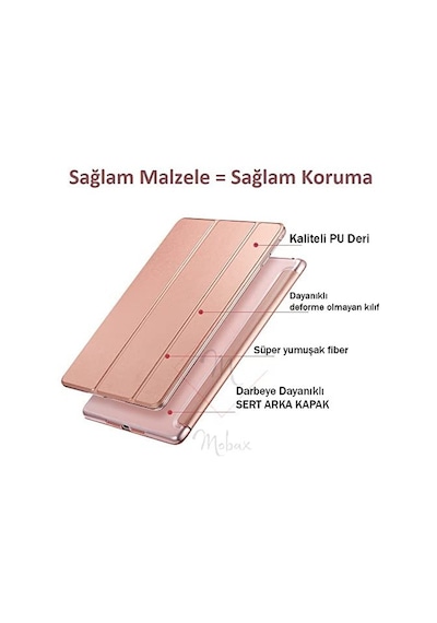Apple iPad Uyumlu Pro 11 1/2/3/4. İle Uyumlu Kılıf Pu Deri Standlı Case 2018-2022 Sku: Zeusb0dxkrdz82 Arka Kapak