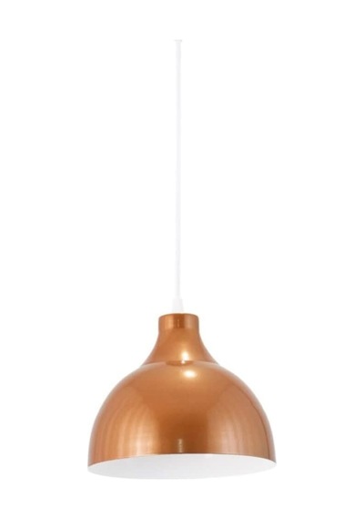 Modavize Rima Modern Salon - Mutfak - Cafe Metal Sıvama Renkli Tekli Sarkıt Avize Çap 20cm Bakır 100 X 18 Diğer