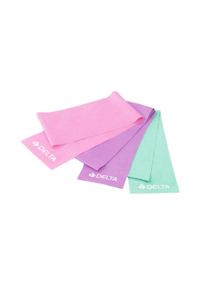 Delta 3 Lü Pilates Bandı Plates Egzersiz Direnç Lastiği Seti Ypm 244 Çok Renkli