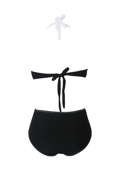 Angelsin Kaplı Siyah Beyaz Tasarım Bikini (402449890)