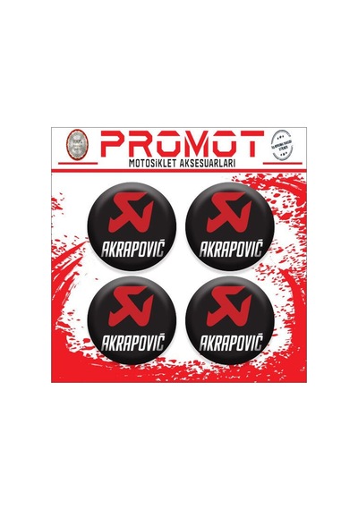Akrapovıc Tasarımlı Damla Sticker 4cm-4 Adet Diğer