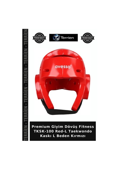 Premium Giyim Dövüş Fitness Tksk-100 Red-l Taekwondo Kaskı L Beden Kırmızı