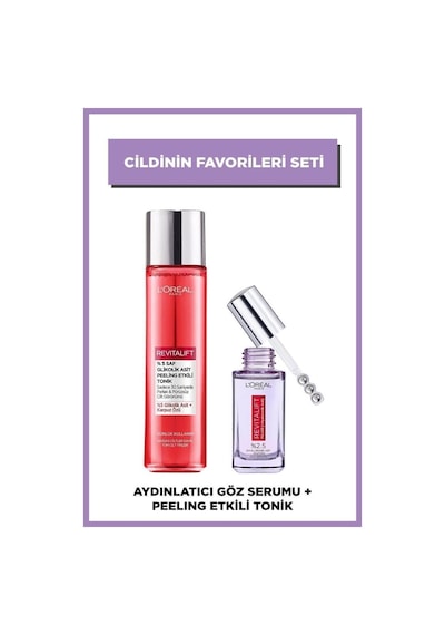 L'Oréal Paris Revitalift %5 Saf Glikolik Asit Peeling Etkili Tonik & Revitalift Filler Göz Serumu﻿﻿