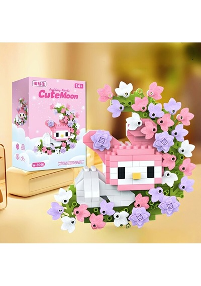 Brıcks My Melody Çiçekli Ay Tasarımlı Dekoratif Yapı Blok Seti