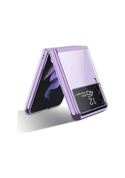 Galaxy Z Flip 3 Kilif Zore Kipta Metal Görünümlü Ince Kilif 511292395