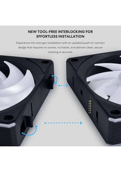 Unı Fan Cl Wireless Reverse 3x120 Siyah Kasa Fanı G99.12rcl1w3b.00 Standart