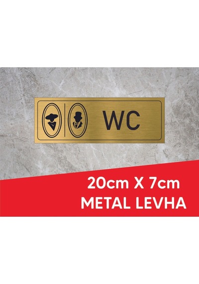 Bay Wcc Yazılıı Ve Logolu Gold Metal Levha 20 X 7 Cm