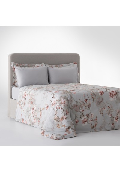 Bloomy Çiçek Senfonisi Çift Kişilik %100 Ege Pamuğu Nevresim Takımı - Çarşaflı - 4 Yastıklı Mint