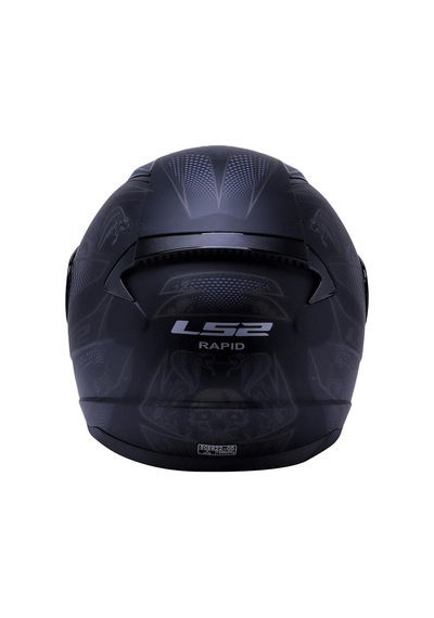 Ls2 Rapid Crypt Siyah Vizörlü Motosiklet Kaskı Mat Siyah