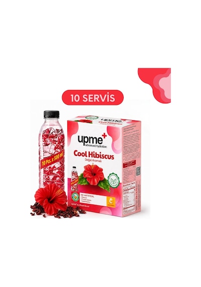 Cool Hibiscus Hibiskus Aromalı İçecek Tozu 10'lu Paket Vitamin C Stevia Doğal Aroma Diğer