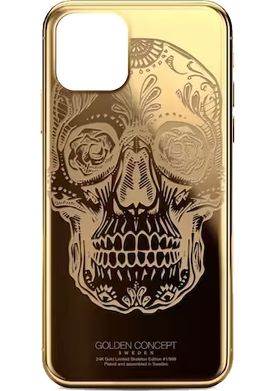 Apple Uyumlu iPhone 12 / 12 Pro Kuru Kafa Gold Kılıf