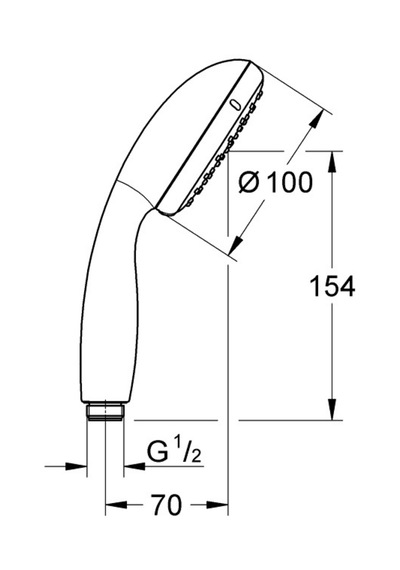 Grohe 2759800e Tempesta 100 2 Fonksiyonlu Sürgülü Duş Seti Krom