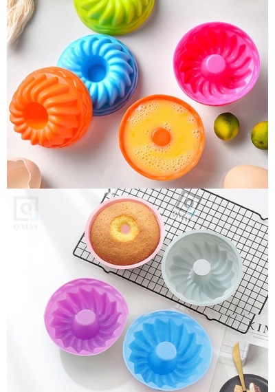 Silikon Pişirme Kalıbı 6 Lı Mini Kek Kalıbı 3d Kurabiye Pasta Muffin Kalıpları Döküm Çok Renkli Diğer