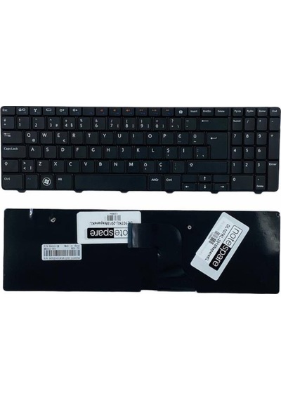 Dell İle Uyumlu Inspiron N5010 B37h33v, N5010 B37h43, N5010 B37h43v Notebook Klavye Siyah Tr