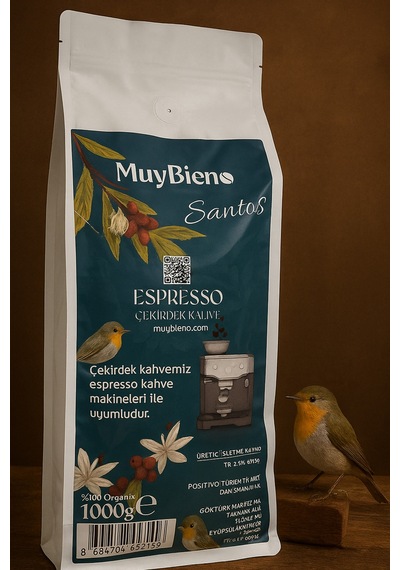 Santos Espresso Çekirdek Kahve - 1000 Gr. Çekirdek Kahve