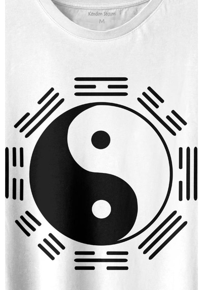 Hyuga Clan Symbol Characters Ying Yang Naruto Baskılı Tişört Unisex T-shirt 001