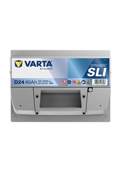 Varta D24 12V 60AH 540A Dynamic Sli Akü (Üretim Yılı: 2026)