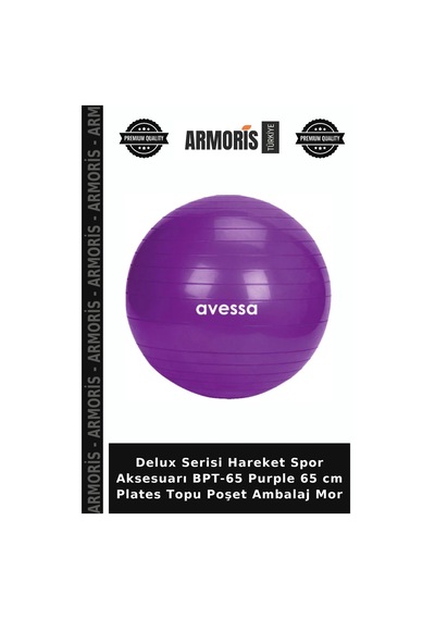 Delux Serisi Hareket Spor Aksesuarı Bpt-65 Purple 65 Cm Plates Topu Poşet Ambalaj Mor