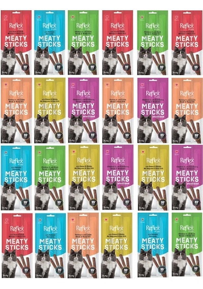 Reflex Meaty Sticks Karışık Kedi Ödül Maması Seti 24'lü 3 x 5 G