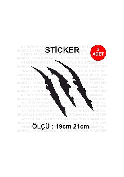 Tırnak Pençe Yırtık - Araba Kask Motosiklet Laptop Taplet Sticker