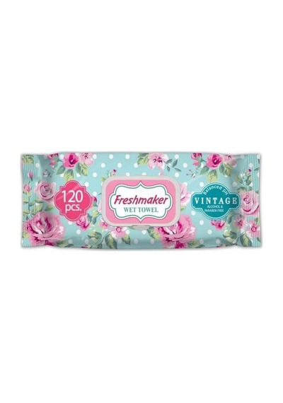 Freshmaker Islak Havlu 120li Vintage Tekli