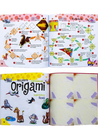 Hikayelerle Origami Kağıt Katlama Sanatı  Hayvanlar