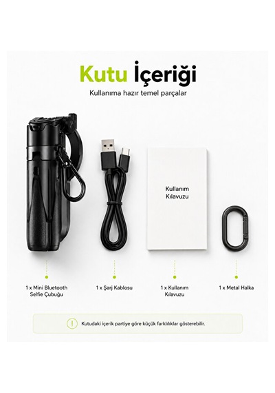 Bluetooth 5.2 Selfie Çubuğu Ve Tripod 47,5 Cm Teleskopik Uzaktan Kumandalı