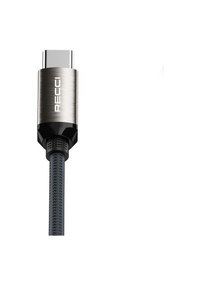Recci Rs35c Usb-a To Type-c Örgü Tasarımlı Hızlı Şarj Özellikli Data Ve Şarj Kablosu 1m Gri
