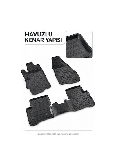 Citroen C5 Iı 2008 Çapraz Desen 3d Havuzlu Oto Paspas Seti