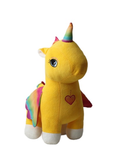 İthal Kumaş Gökkuşağı Kanatlı Unicorn Pegasus At Figür Peluş Oyuncak Uyku & Oyun Arkadaşı Büyük Boy 001