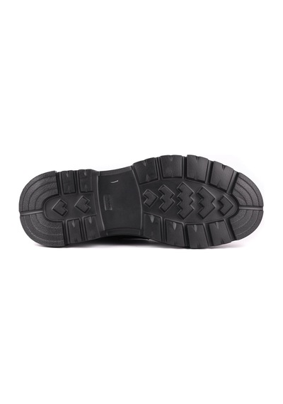 Shoetyle - Hakiki Deri Siyah Renk Fermuarlı Erkek Postal Bot - 250-13-206-1659
