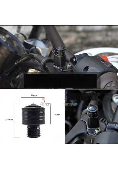 Yamaha Mt25-mt07-mt09 Ayna Deliği Boşluk Kapatıcı Vida Seti Siyah Renk
