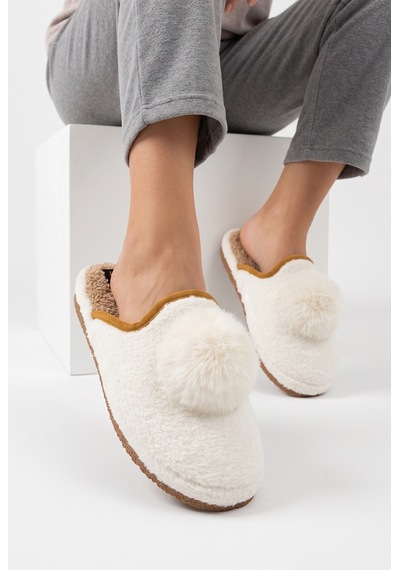 Stwenn 2'li Karma Erkek Kadın Avantajlı Paket Peluş Ev Terliği Kapalı Burun Arkası Açık Sıcak Rahat Panduf 2 Li Celsi