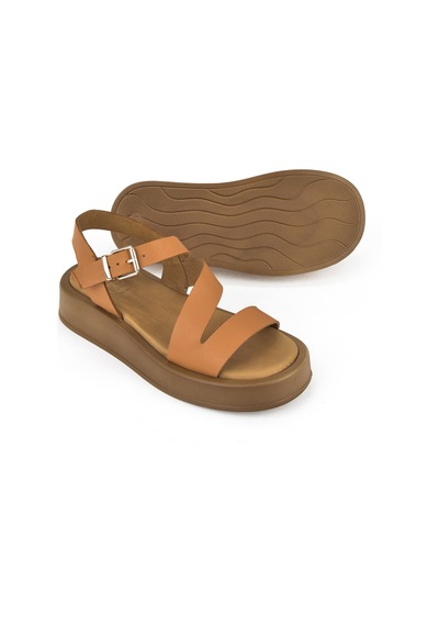 Ziya, Hakiki Deri Kadın Sandalet 1511033z442005 Taba 1511033z442005 320 Taba