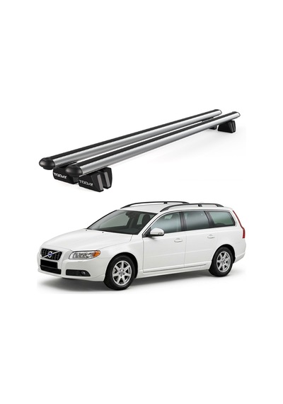 Pençe Volvo V70 Ara Atkı 2007-2016 Uyumlu Gri Ara Atkı Port Bagaj Tavan Barı