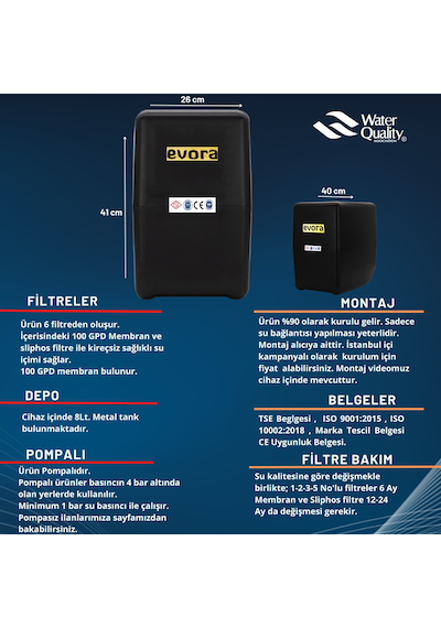 Yüksek Kireç Önleyici100 Gpd Membranlı Sliphoslu Cihaz