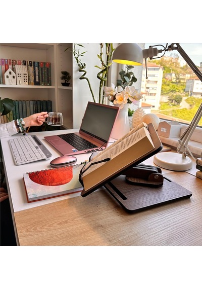 Dykos Yükseklik Ayarlanabilir Katlanabilir 360º Dönebilen Kitap Okuma Ve Laptop Standı