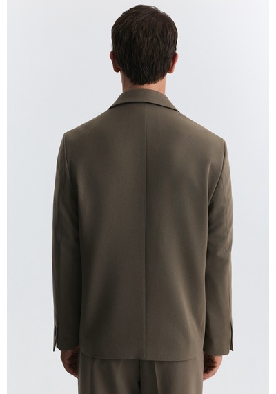 Antioch Relax Fit Kruvaze Erkek Blazer Ceket Haki