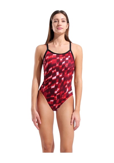 Arena Wave Swimsuit Challenge Back Kadın Yüzücü Mayo Çok Renkli