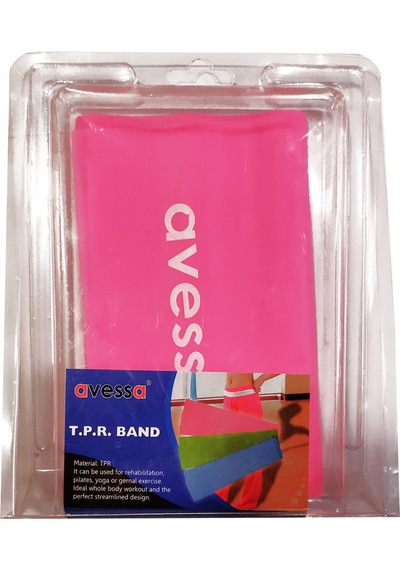 Pembe Hafif Direnç Pilates Yoga Spor Egzersiz Direnç Lastiği 1500x15x0,35 Mm Pembe